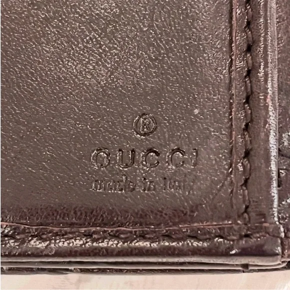 GUCCI- Guccissima Signature Continental Wallet Chocolate-Excellent Condition - Picture 8 of 16